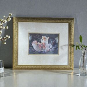 Gold Framed Angelic Baby Art Print